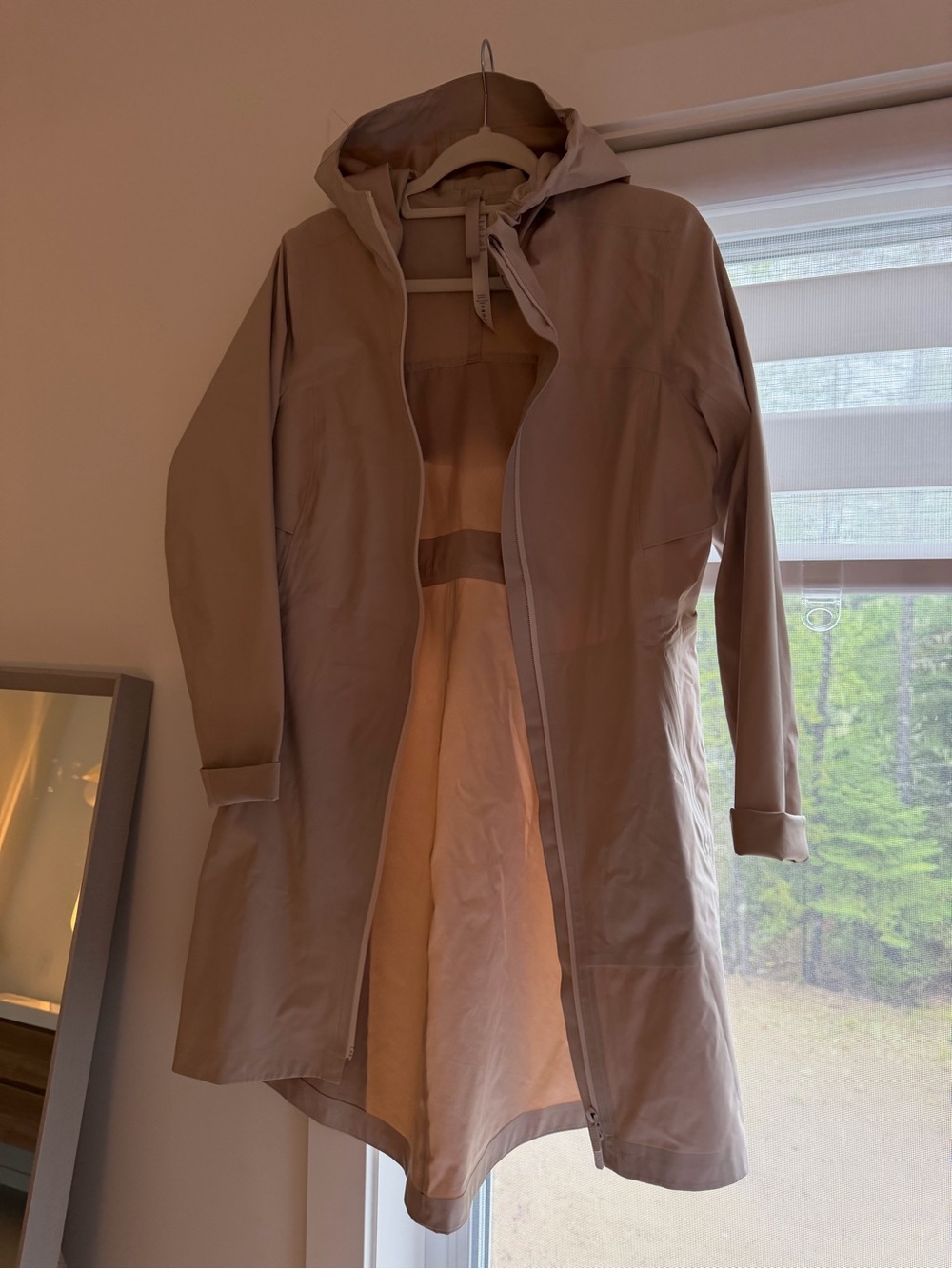 lululemon athletica Women's Hooded Long Trench Coat - Taupe